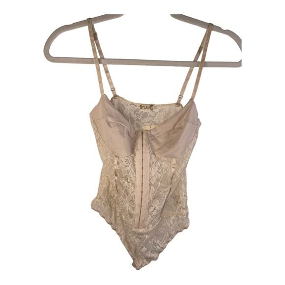 NWT Free People X Intimately FP Lace Night Rhythm Corset Bodysuit Ecru Small - Picture 5 of 11